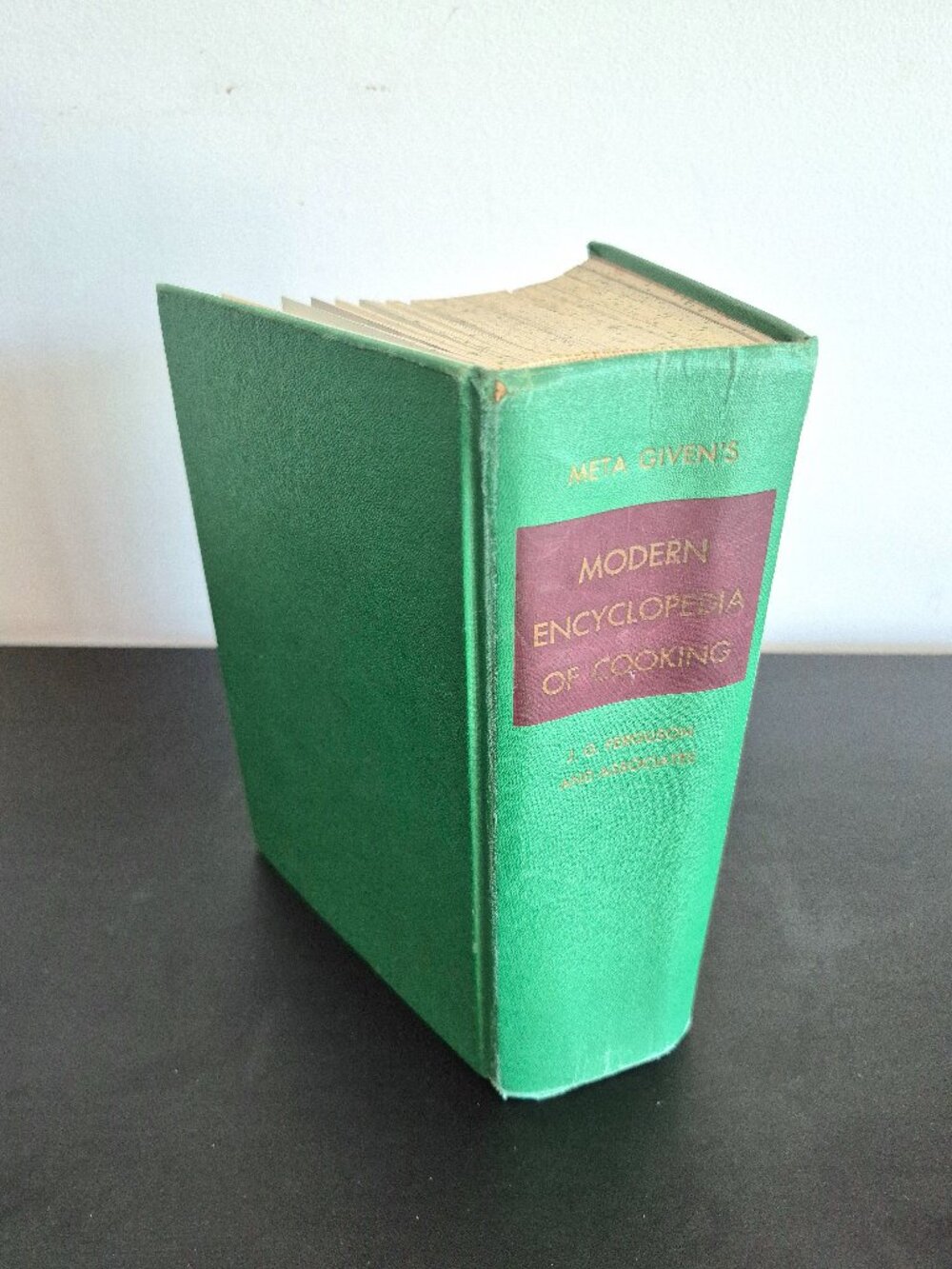 1954 Meta Given's Modern Encyclopedia Of Cooking, Green Hardcover, 1702 Pages